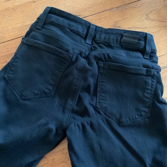 PAIGE Women’s Black Verdugo Ultra Skinny Ankle Jeans with Raw Hem Size 24 - Picture 12 of 12